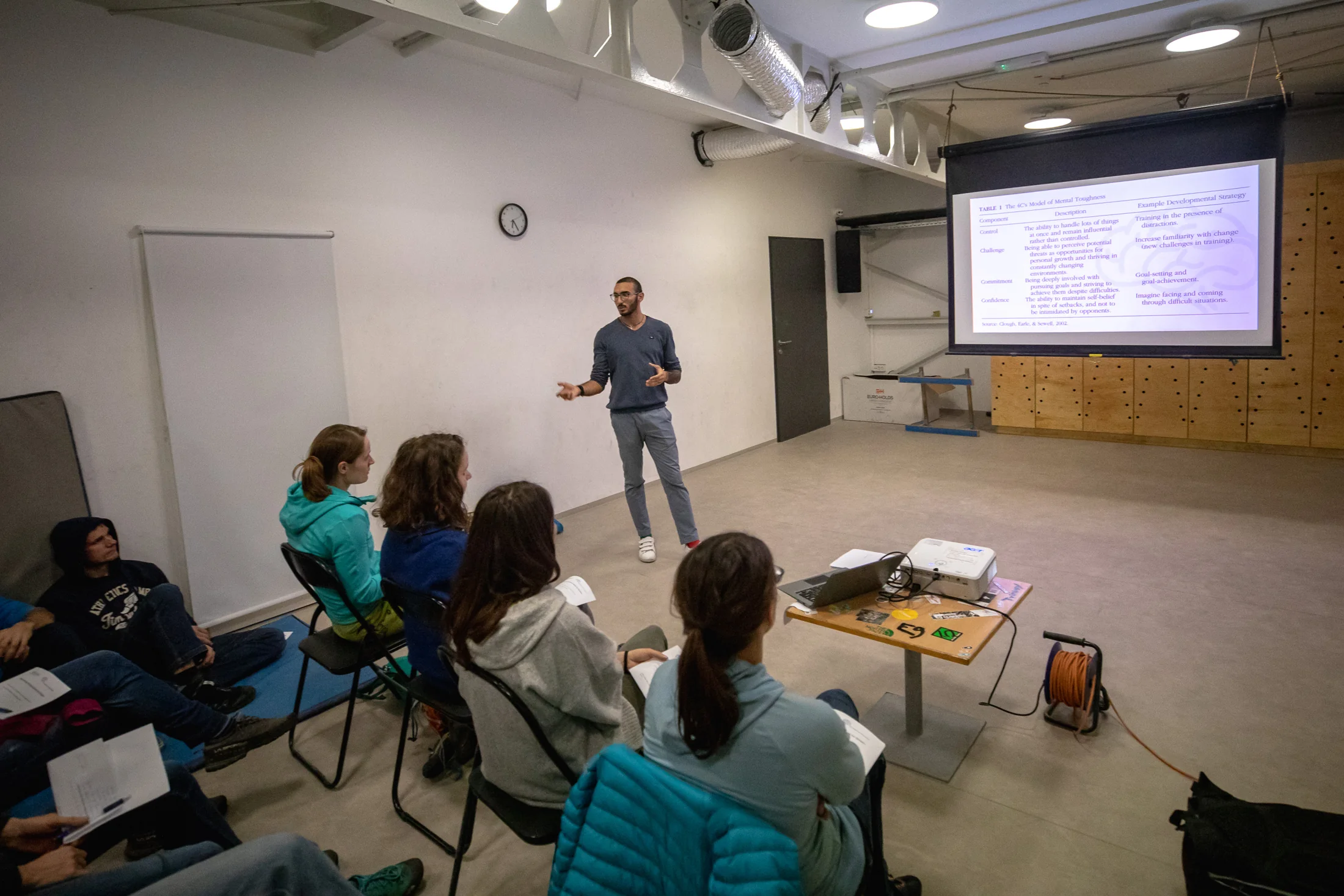 Karim delivering a lecture